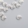 Bead for creativity Metal "Smile" silver 0.4x1x1 cm