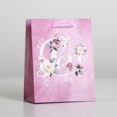 Gift package laminated, packaging, "Love", S 12 x 15 x 5.5 cm