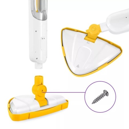 Steam mop KitFort KT-1048-1, 1300 W, 360 ml, cord 4.9 m, white-yellow-3