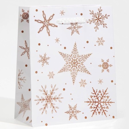 New Year's laminated gift packet "Snowflakes", s 11.5 x 14.5 x 5.5 cm-1
