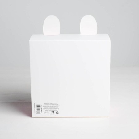 Gift folding box, packaging, "bunny", 15 x 15 x 8 cm-3