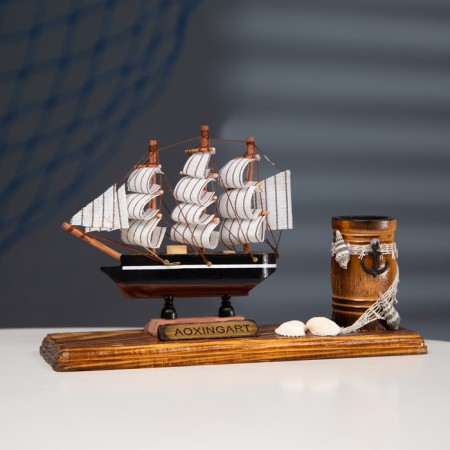 Set of desktop "ship" with a pencil 22*7*15cm-6