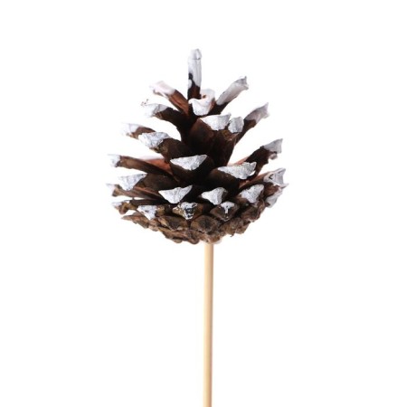 New Year's decor "White cones on a skewer" 4 pcs.-2