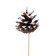 New Year's decor "White cones on a skewer" 4 pcs.