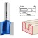 Frases groove bison 28753-22-22, straight, shank d = 8 mm, 22 x 22 mm