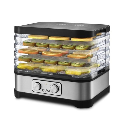 Sushilka for vegetables and fruits KitFort KT-1912, 250 watts, 5 tiers, silver