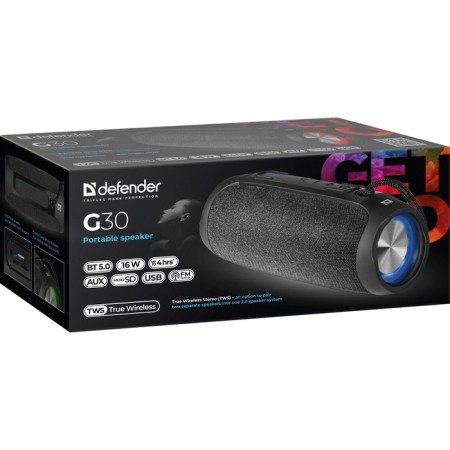 Portable acoustics Defender G30 16W, BT/FM/USB/TF/AUX/Light-4