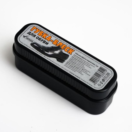 Sponge for leather shoes, black