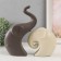 Souvenir ceramics "Two elephants" matte set 2 pcs 12x12 22x13 cm mix