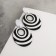 Earrings Plastic "Vivien" spiral-sinter, black and white color