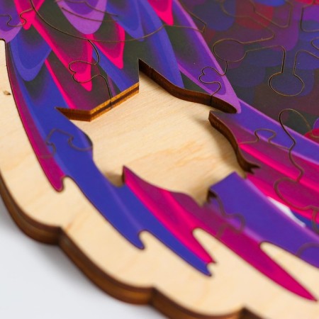 Wooden puzzle in the frame "Owl" 31 × 25 cm, 50 parts-2