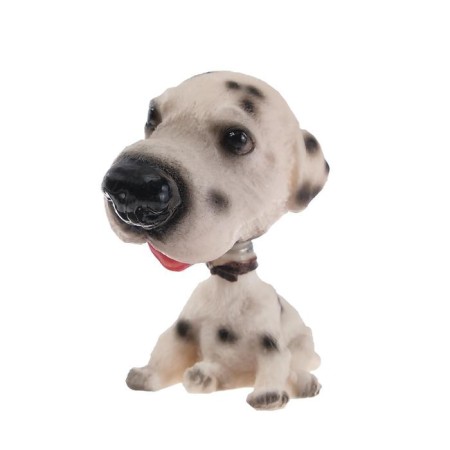 Dog on a car panel shocking his head, Dalmatian-3