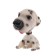 Dog on a car panel shocking his head, Dalmatian