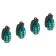 Caps on the tire valve K-5, green, metal, 4 pcs. AVC26