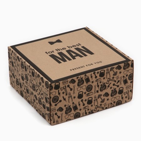 Folding box "Best Man", 24 x 24 x 12 cm