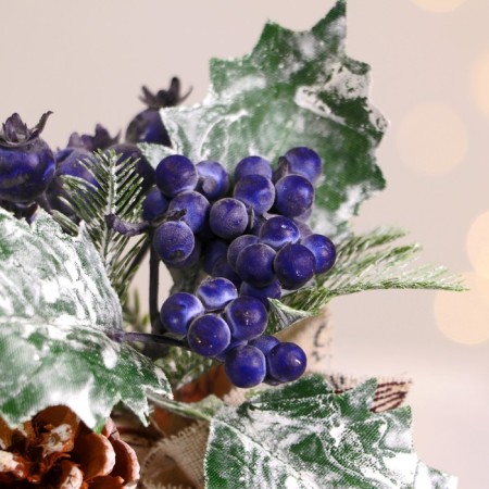 Decor "Winter Charm" Blueberries Bump in a bag 14 cm-1