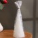 Decorative candle "cone", 6.5x14 cm, white