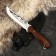 Caucasian knife, tourist "east" with scabbard, steel - 40x13, handle - nut, 14 cm