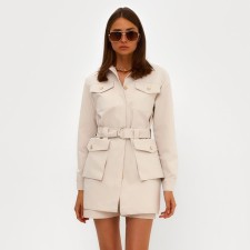 Women's shirt Minaku: Casual Collection Milk color, river 46