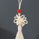Suspension textiles, plastic "Knot of happiness and infinity" white 8.5 cm