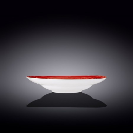 Deep plate Wilmax England Spiral, D = 25.5 cm, 350 ml, red color-1