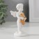 Polystone souvenir "Snowty Angel stands with his teddy bear 8x4.5x3.5 cm