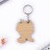 Key keychain "Wooden" owl with heart ", 4.4 x 6.3 cm