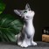 Piggy bank "Cat Oscar" Gray, 22cm
