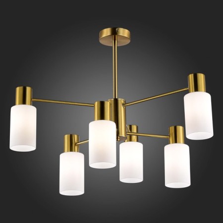 Ceiling EVOLUCE lamp. Sle1139-302-06. Gessi. 6x60 watts, E14, 68x68x48 cm, brass color-4