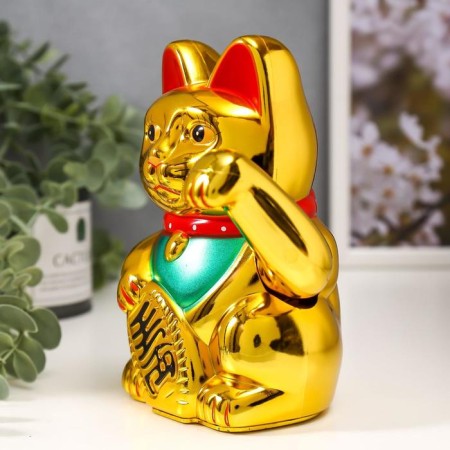 Souvenir cat plastic "manei-nako" h = 14.5 cm-1