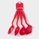 A set of kitchen supplies of the Dolyan Rainbow, 30 cm, 4 objects, red color