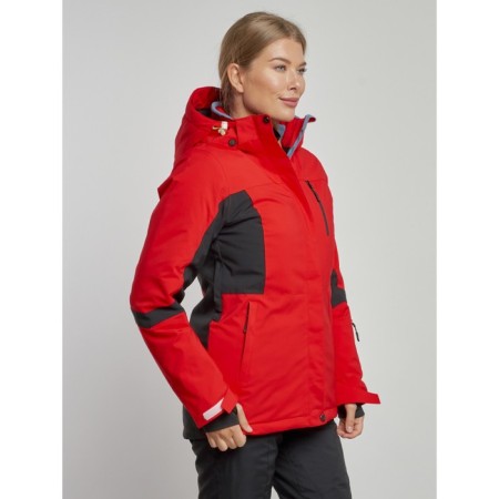 Ski jacket female, size 42, red color-1
