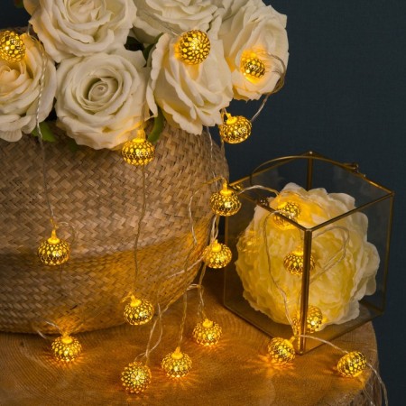 Garland “thread” 4 m with nozzles “flashlight”, IP20, transparent thread, 20 LED, warm white glow, 8 modes, 220 V-2