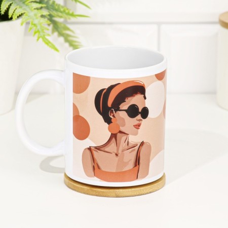 Sublimation mug "Be bright and unique!" 320 ml, with application-1