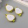 Decor for creativity wood, felt "clothespin. Half of the pear" set 3 pcs 1.3x3x4.8 cm