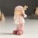 Souvenir Polystone "Baby/Baby in pink, with horns on a hat, stands" MIX 3x4.5x9 cm