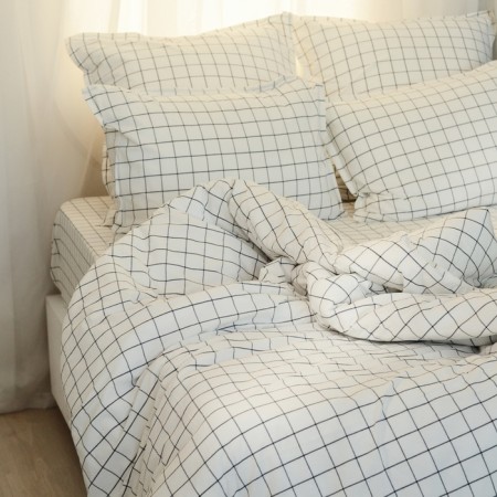 SL Home SL Home Cotton 140*200+30 cm, cell/gray, 100% greedy cotton-2