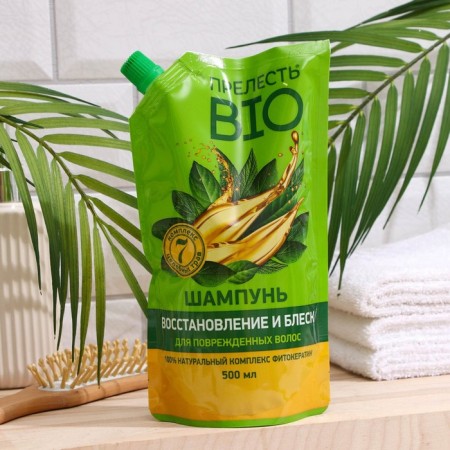 Hair shampoo "Charm of Bio", with phytochetin, recovery and shine, 500 ml