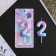 Candle for the cake, number "2", 5.5 x 8 cm.