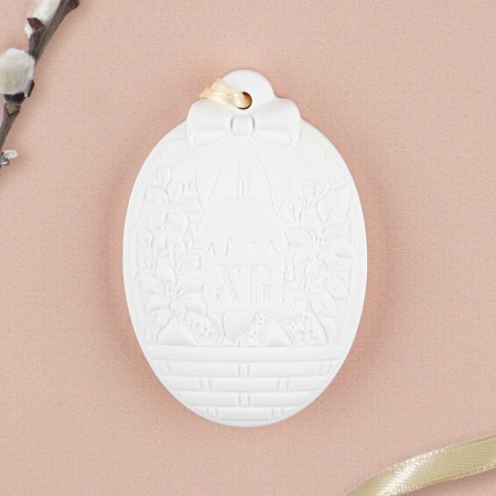 Gypsum aromasash "Easter composition", fragrance peach, 1.5 x 4.8 x 7 cm.-2
