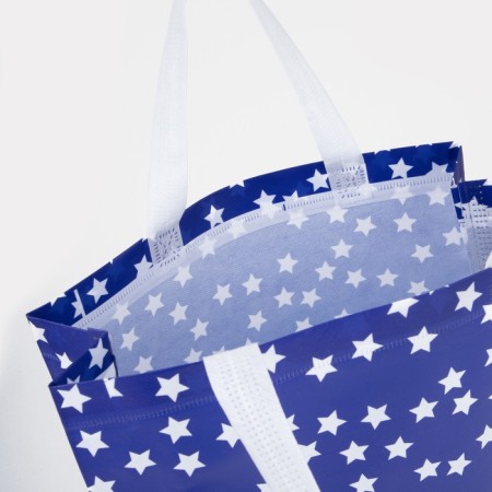 Household bag without fastening, blue color-2