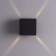 Facade lamp Arte Lamp Rullo A1414al-1BK, LED, 6 W, 10x10x10 cm, 500 lm, black