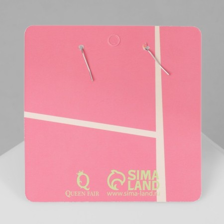 Earrings Assorted "Joy" a racket and a stake, the color is blue pink in silver-2