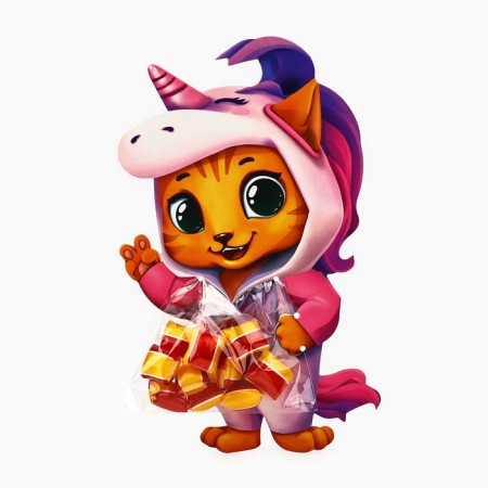 Package for sweets "kitten", 11 x 6 cm