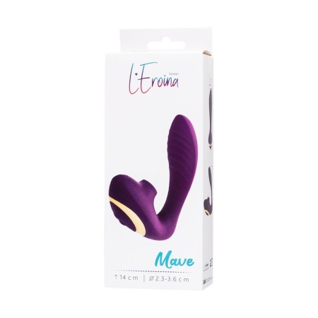 Double stimulation of L’Eroina by Toyfa Mave, silicone, 14 cm, purple color-11
