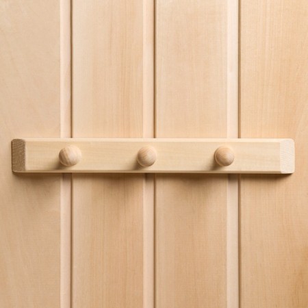 Horizontal hanger 3 hooks, linden "Dobroparov"
