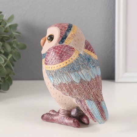 Souvenir Polystone "Owl with a handkerchief on the neck" 11.7x8.3x14 cm-1