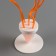 Set "wave", wand+holder+stand, set of 5 pcs., Orange