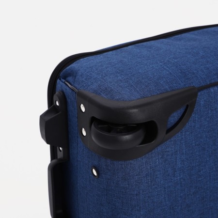 Small suitcase, 20 "," Factory Cartes ", lightning department, external pocket, 2 wheels, blue color-4