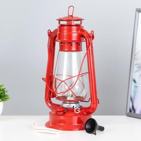 Kerosene lamp decorative red 14x18x30 cm risalux-5
